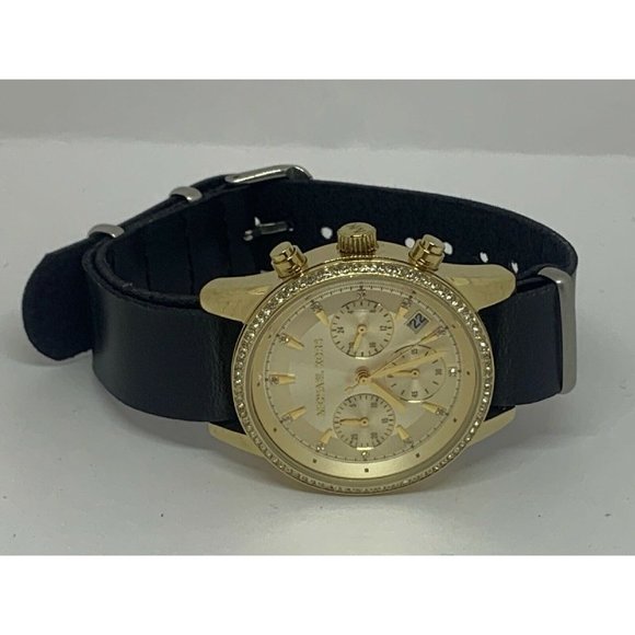 Michael Kors MK6328 Women Black Leather Analog Gol main image 8